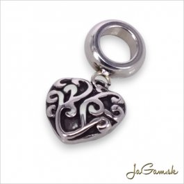 Korálka s príveskom 22x12mm CHIRURGICKÁ OCEĽ, 1ks (ch1756)